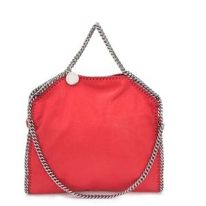 Red leather Stella McCartney bag 2 years old